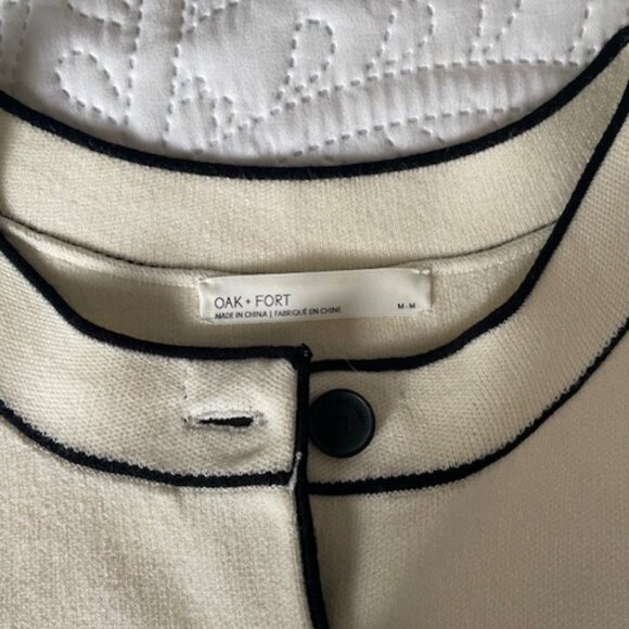 Oak & Fort Knit Vest Cropped Size Medium - Picture 2 of 3